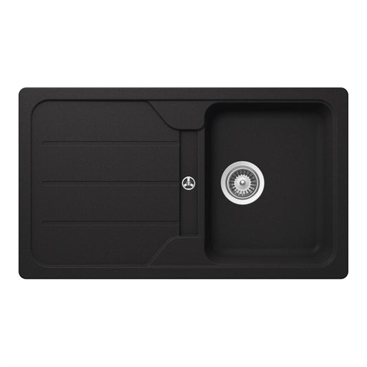 BLAUPUNKT ALENTO SINGLE BOWL SINK AND DRAINER, SMALL (GRANITE)