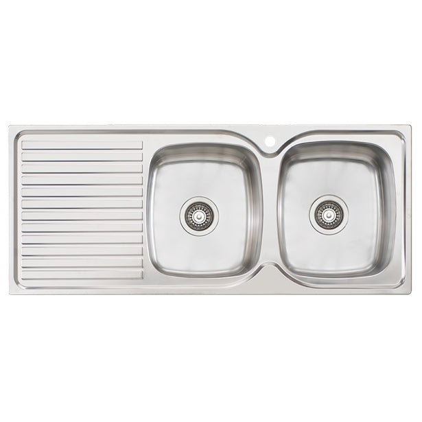 AUSTRALIS DOUBLE BOWL AND DRAINER (RIGHT HAND SINK)