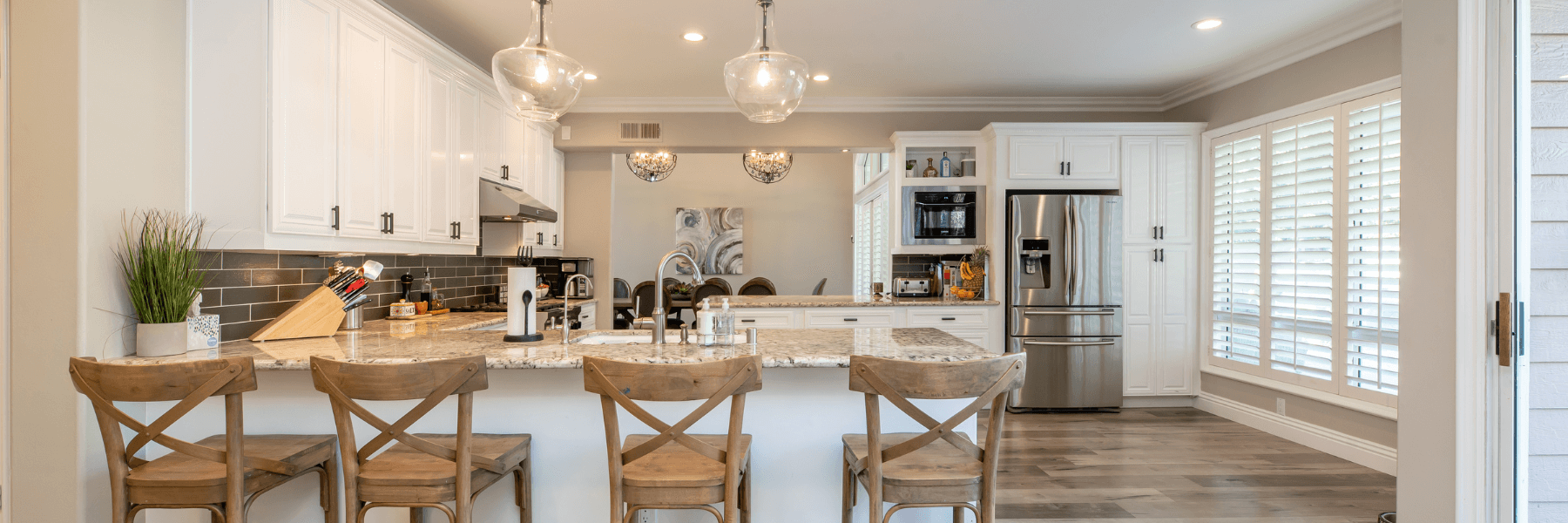 Modern kitchen renovation featuring Flatpack kitchens, with stylish cabinets and a spacious design ideal for Ikea kitchen installers.