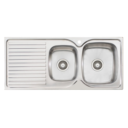 AUSTRALIS 1 + 3/4 BOWL SINK AND DRAINER (RIGHT HAND SINK)