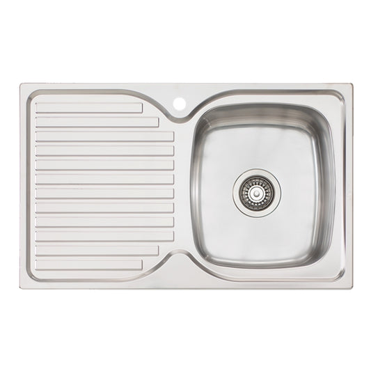 AUSTRALIS SINGLE BOWL AND DRAINER (RIGHT HAND SINK)