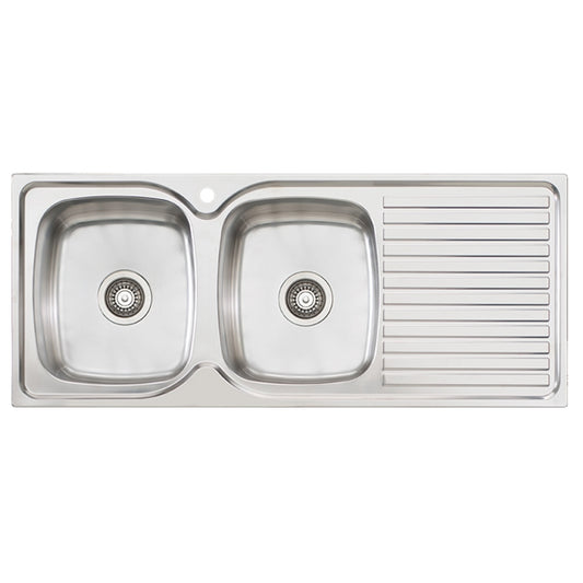 AUSTRALIS DOUBLE BOWL AND DRAINER (LEFT HAND SINK)