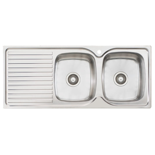 AUSTRALIS DOUBLE BOWL AND DRAINER (RIGHT HAND SINK)